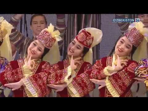 Uzbek dance. Students of Bukhara circle Elmurod Islamov and ensemble "Navbahor"