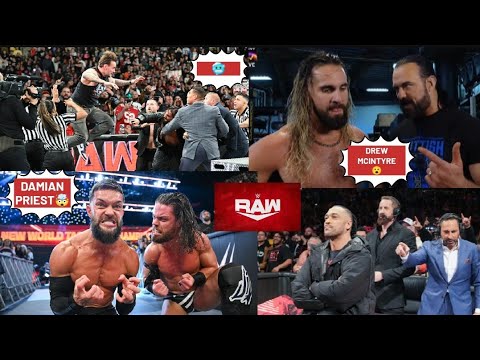 CM PUNK VS SETH FREAKIN ROLLINS 🥶 AND DREW MCINTYRE 😮 AND DAMIAN PRIEST 🤯 @WWE RAW