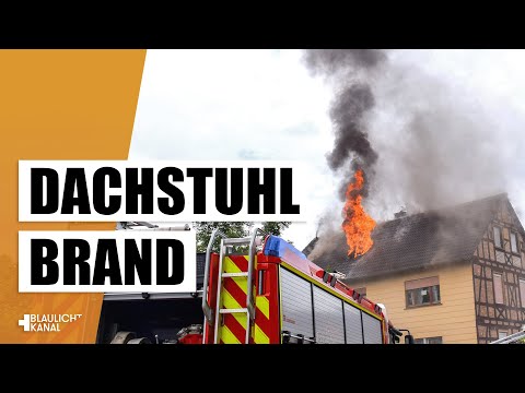Feuerwehr Mücke im Einsatz! Ausgedehnter Dachstuhlbrand