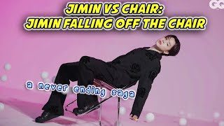 Jimin vs chairs : Jimin falling off the chair a ne