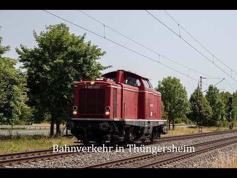 Bahnverkehr in Thüngersheim mit umleiter ICE uvm.