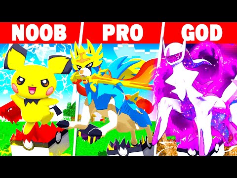 Upgrading LUCKY BLOCKS in Minecraft PIXELMON! (NOOB Vs PRO Vs GOD)