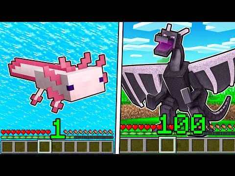 MI TRASFORMO IN UN MOB DIVERSO AD OGNI LIVELLO! - MINECRAFT