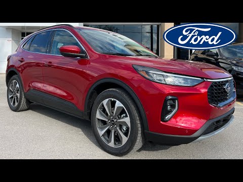 2023 Ford Escape Platinum AWD 600A 2.5L Hybrid in Rapid Red Metallic w/ Tinted ClearCoat Walk-Around