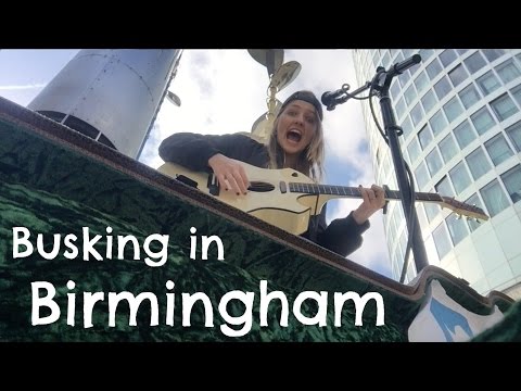 Esther Busking in Birmingham