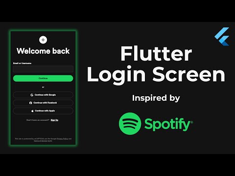 Build a Stunning Spotify-Inspired Login Screen UI in Flutter | Step-by-Step Tutorial
