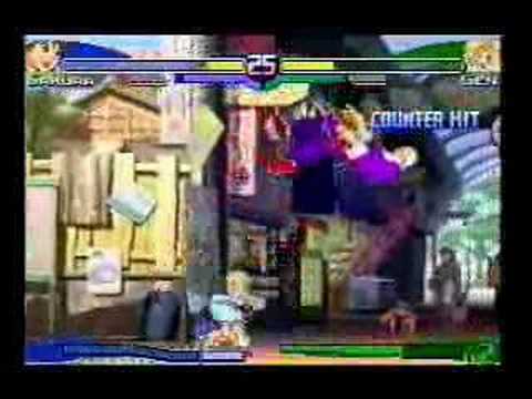 SFA3- Sakura vs Gen（2007.01.07)バズーカ組み手 バズーカ白鳥vsビーデル
