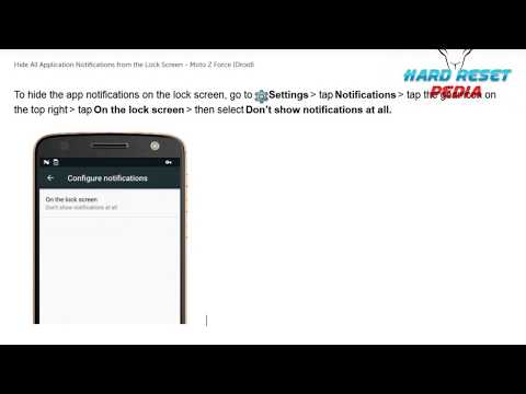 ☑️ Moto Z Force Hide Apps Notifications Lock Screen