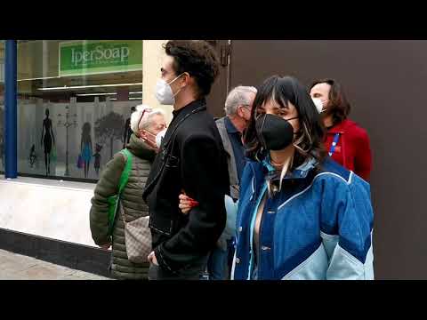 Arisa e Michele Bravi alle prove della terza serata del Festival