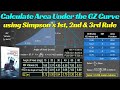 Simpson S Rule 1st 2nd And 3rd Rules Ll Calculating Area Under The GZ Curve And Waterplane Areas