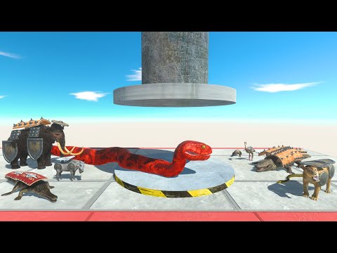 Reptiles or Prehistoric Mammals | Who Escaped From Hydraulic Press? - Animal Revolt Battle Simulator