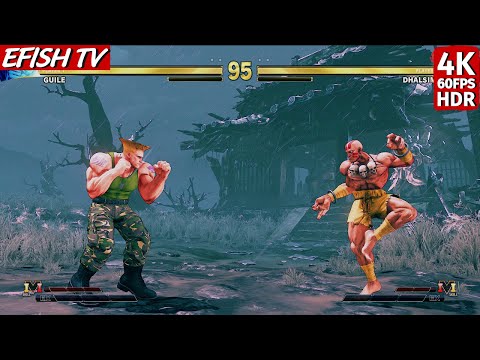Guile vs Dhalsim (Hardest AI) - Street Fighter V