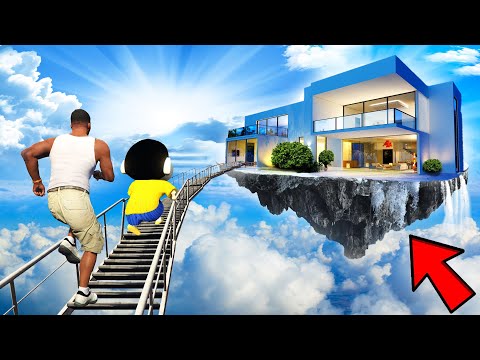 SHINCHAN AND FRANKLIN TRIED THE SECRET FLYING MANSION CHALLENGE GTA 5