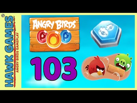 Angry Birds Stella POP Bubble Shooter Level 103 Hard - Walkthrough, No Boosters