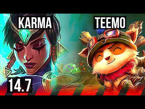 KARMA vs TEEMO (TOP) | 4/1/6, 400+ games | KR Master | 14.7
