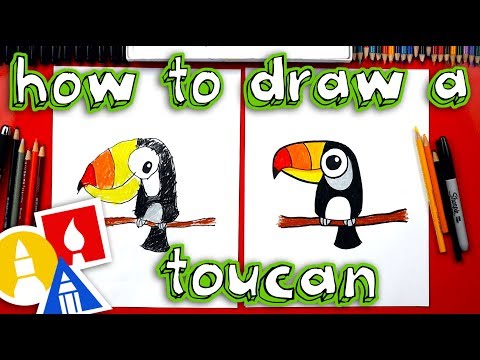 How To Draw A Cute Cartoon Toucan