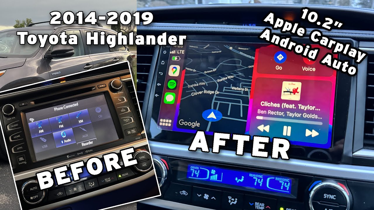 Toyota Highlander (2014-2019) Apple CarPlay Android 10.2