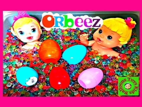 ORBEEZ Bath Baby Alive Doll Surprise Eggs Shopkins Peppa Pig MLP Kids Balloons and Toys Video