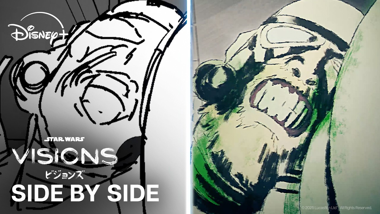 “BLACK” Storyboard vs. Episode | Star Wars Visions Volume 3
