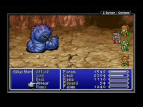 Final Fantasy IV walkthough part 60: Gigas Worm