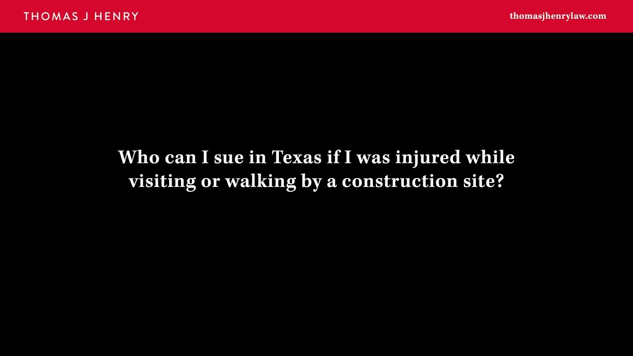 Can I Sue If I Was Injured While Visiting or Walking By a Construction Site?