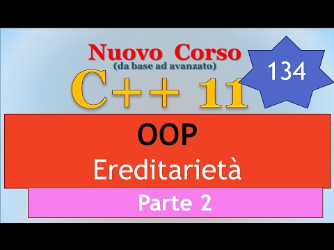 Nuovo Corso C++11 ITA 134: OOP - ereditarietà / 2