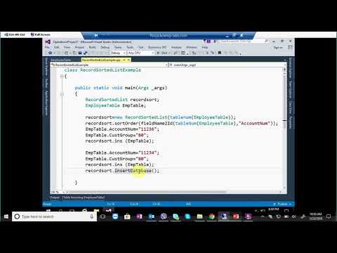 RecordSortedList Class In Dynamics 365 Finance & Operations