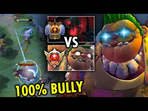 HOW GRANDMASTER PUDGE MAKES IMMORTAL SF MIDLANER LOOK LIKE A NOOB - 100% BULLY DOTA 2