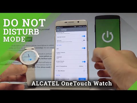 Alcatel OneTouch Watch DO NOT DISTURB / Set Up Do Not Disturb on Alcatel Watch