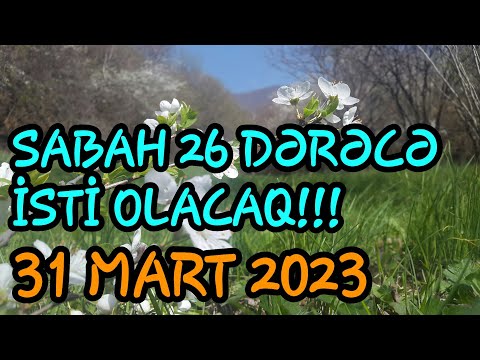 SABAH 26 DƏRƏCƏ İSTİ OLACAQ! 31 MART 2023