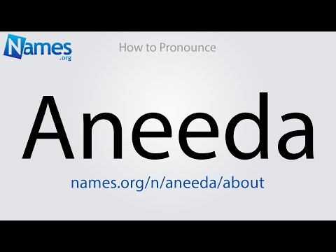 How to Pronounce Aneeda
