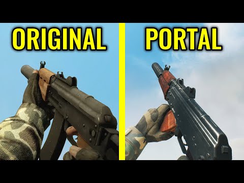 Battlefield Bad Company 2 Original vs Portal - Weapons Comparison