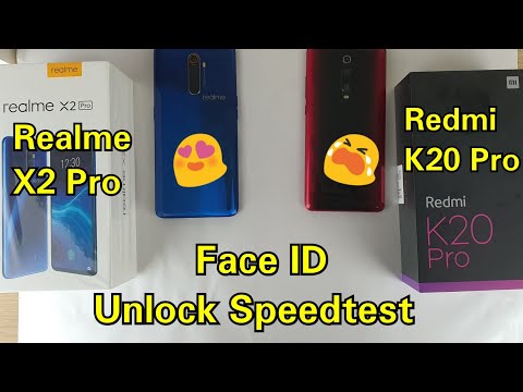 Realme x2 pro vs Redmi k20 pro face id unlock speedtest comparison
