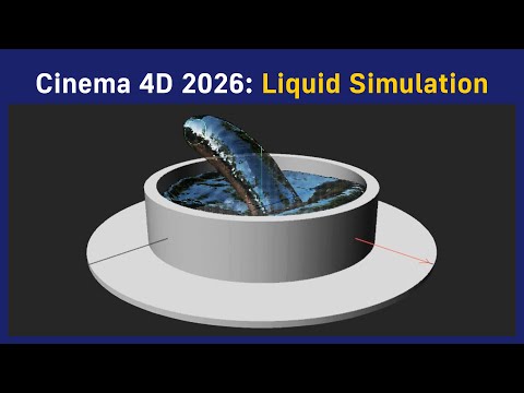 Cinema 4D 2026: Liquid Simulation