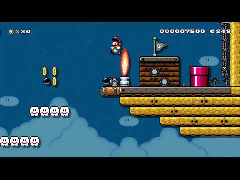 [4-3] - Raiding the Airship by ZeoCharge 🍄 Super Mario Maker 2 #ahx 😶 No Commentary