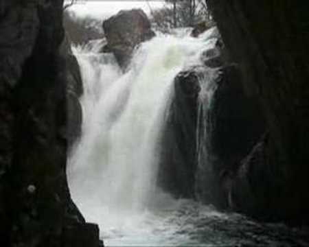 Kayaking in scotland a big waterfall