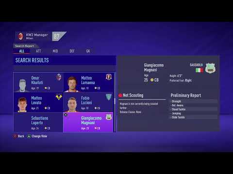 AC Milan career mode season 2 episode 2