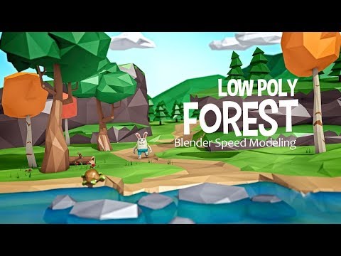 Forest | Low poly Art in blender