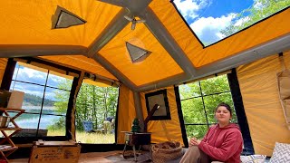 ÇAKALLARLA KAMP I ŞİŞME ÇADIR VE  SİNEMA PERDESİ İLE GLAMPİNG DENEYİMİ