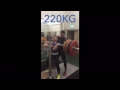 1/9 頸前蹲舉 220KG