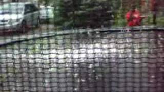 preview picture of video 'Jumping on trampoline with hail after May 7 storm'