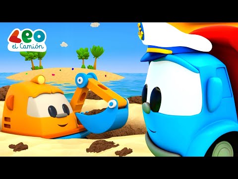 Leo el Camión  - El día atareado en la playa con Leo y sus amigos - Carritos para niños