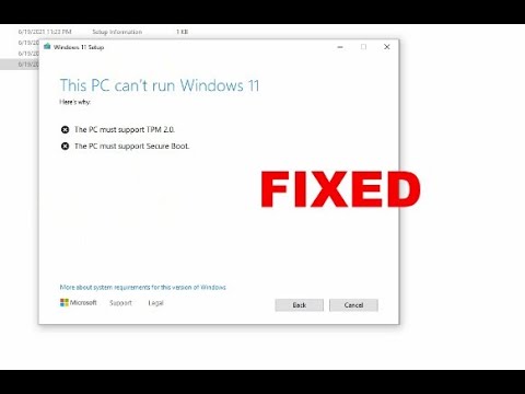 how to fix this pc can't run windows 11(Fixed)