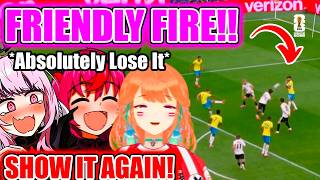 Calli, Kiara And IRyS Can't Stop Laughing After Paquetá Gets Hit In The Face With The Ball