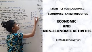 Economic and non-economic activities | Statistics for economics | Chapter-1 | Class-11 | #Part2