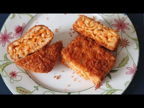 How to make a crunchy fried snack with ramyun filling | Korean version of the Dutch bamischijf