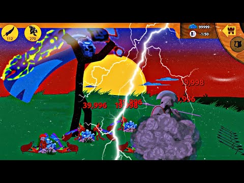 Voltaic Spearton vs Mega giant swordwraths and Mega final boss (light of hope) - stick war animation