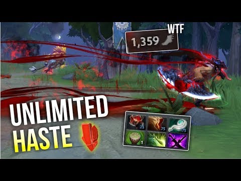 1350+ MOVEMENT SPEED - Cancer Build Blood Seeker Unlimited Haste by Waga 7.06f | Dota 2