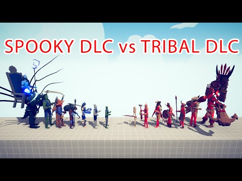 SPOOKY DLC Team vs TRIBAL DLC Team - Totally Accurate Battle Simulator TABS