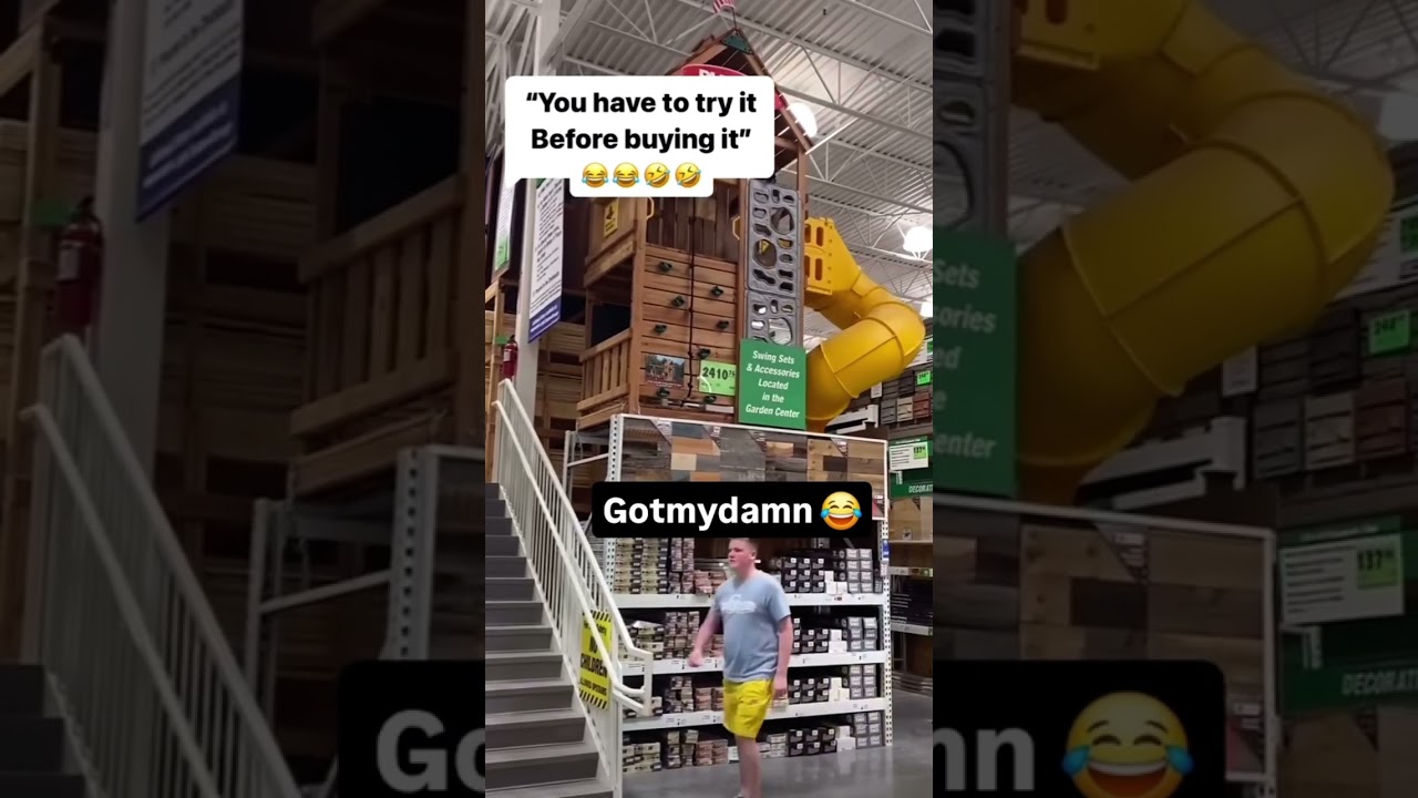 No Way That Just Happened!! 😂😂 #fail #slide #prank #walmart #costco #roadto1k